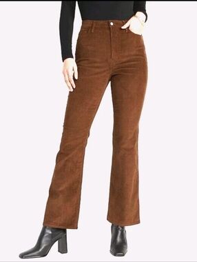 Old Navy Higher High Rise Flare Corduroy Pants Redwood Grove Brown Size 6